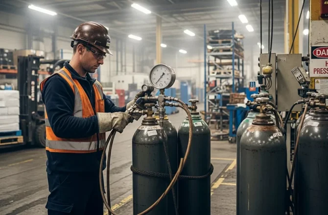 Fornecimento e recarga de cilindros de CO₂