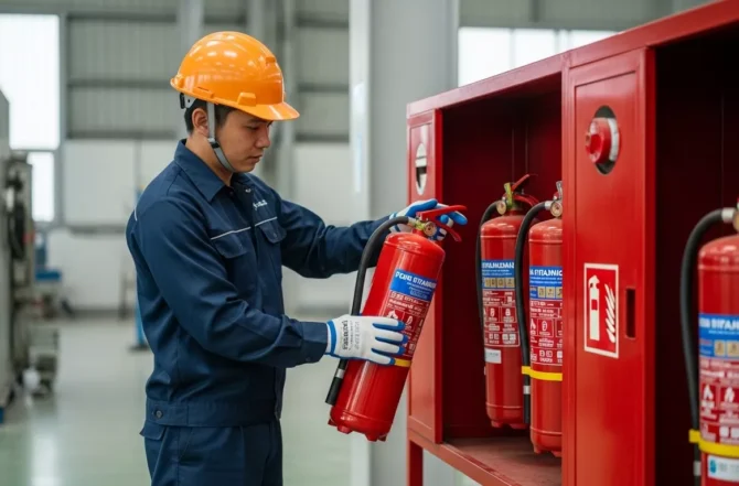 Inspeção e manutenção preventiva de extintores