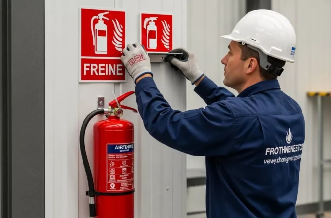 Instalação de suportes e sinalização